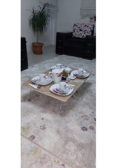 Yeni Model Dikdörtgen Yer Sofrası 60 110 Ahşap