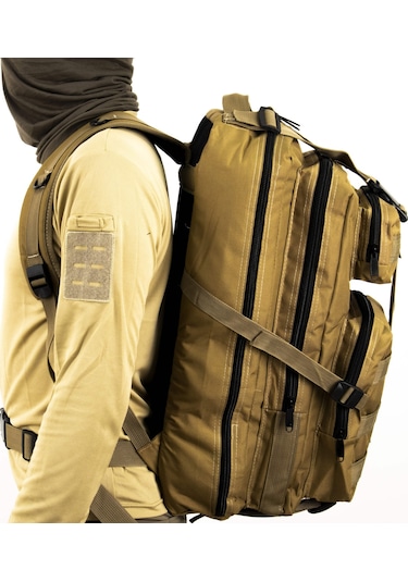 65 Litre Bej Fonksiyonel Outdoor Çanta