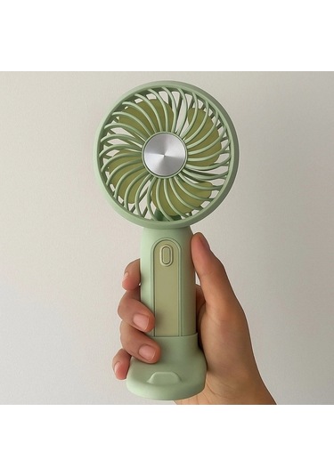 Masa Üstü Standlı Usb İle Şarj Olabilen 3 Ayarlı Fan Modlu Çanta Tipi El Fanı