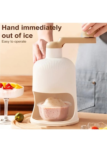 Jialan Manuel Buz Kırıcı Makine Paslanmaz Çelik Bıçaklar Buz Beyaz