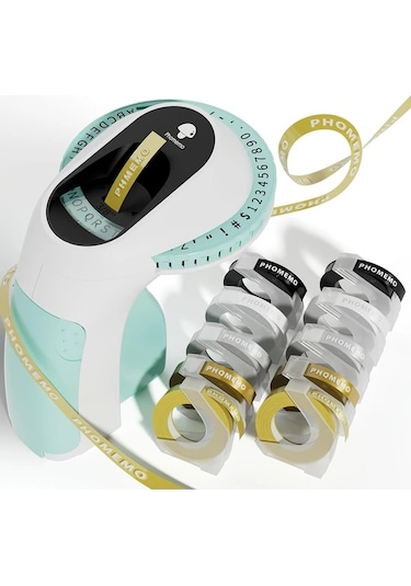 Willowhaven Phomemo Vintage Pembe 6 Şeritli Manuel Etiket Yapma Makinesi