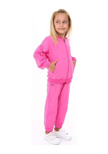 Toontoy Kız Çocuk You Are Best Yazılı Baskılı Eşofman Takım Açık Fuşya