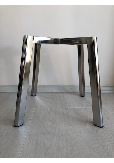 Metal, 40 Cm Krom Kaplama D Sandalye Ayağı 2 Adet