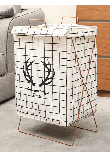 Home Set Kapaklı Saklama Sepeti 302567314 Gri