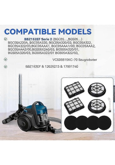 Bosch Serisi 2 Elektrikli Süpürge Bgc05a220a, Bgc05a320, Bgs05aaa2/01, Bgs05a220/02 Hepa Filtre Motoru P