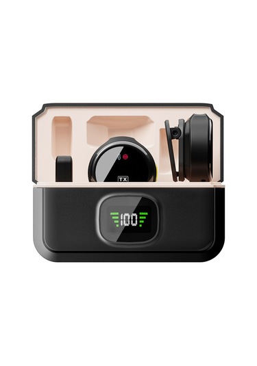 Mufunye Kablosuz Yaka Mikrofonu Çift Mikrofon Manyetik Emiş Giyme Gürültü Azaltma Gecikme Yok Type-c Şarj Ed E