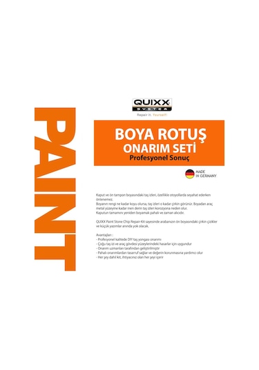 QUIXX® Oto Boyası Taş İzi Onarım Seti-Gri Boya