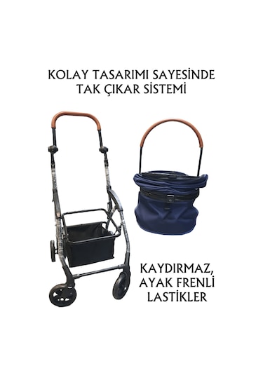 Tommy Evcil Hayvan Arabası 76, 5 X 48 X 99 Cm Lacivert Max 15 Kg