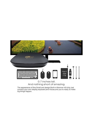 Createtech Mini Tv Box V88 H3, 1gb+8gb, Android 7.1, Wifi Medya Oynatıcı