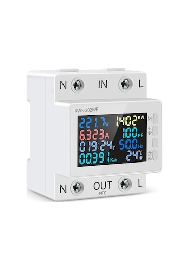 Weichuang01 Kws-302wf 170-270v Çok Fonksiyonlu Ac Weichuang01 Ekran Ray Gerilimi Ve Akım Ölçer