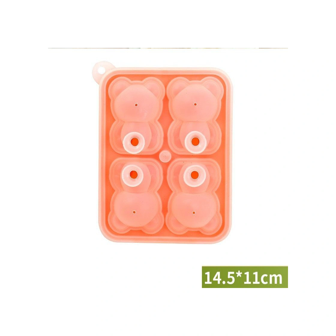 Kosona Turuncu Ayı Figürlü Buzluk, Evde Pratik Buz Damlacıgı, Factory-made Molds Çok Renkli