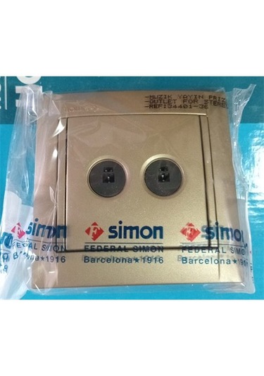 Simon 34 Renkli Müzik Yayın Prizi Çerçeveli