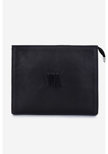 Valmenti Unisex Hakiki Deri Siyah Floter El Çantası 1012 2012 Canta Y25 Sıyah Fltr Siyah