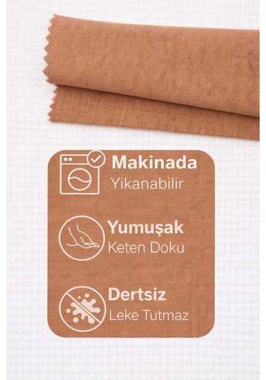 Perdeyap1980 Kakao Rengi Ada Fon Perde Tek Kanat 1/3 Sık Pile Kakao