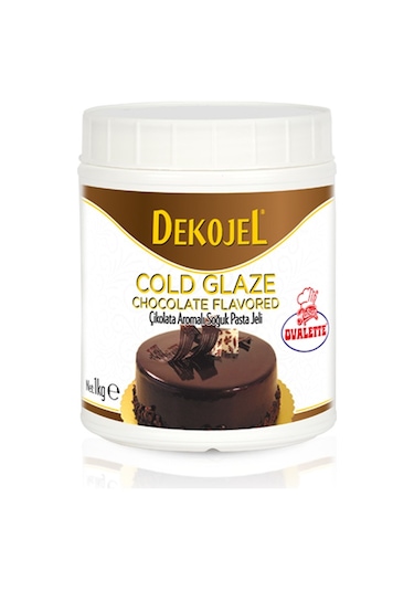 Katsan Ovalette Dekojel Çikolata Aromalı Soğuk Pasta Jeli 1 KG