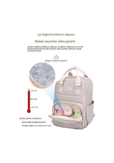 Novahub Yönlü Yalıtımı-882 Ve Usb Üç Torbası Torbası Sırt Parçalı Isı Home Fonksiyonlu Dinosaurs Çok Çok Çantası Bebek Anne Anne Altın İw Altın