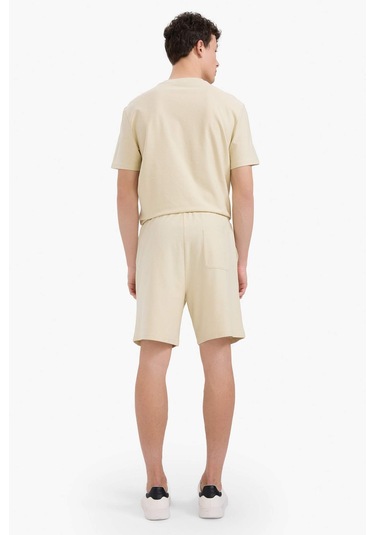 DeFacto %100 Pamuk Relax Fit Twill Dokulu Cepli Şort E2590AX25SMBG430