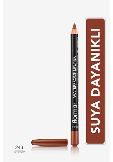 Flormar Waterproof Lipliner - Suya Dayanıklı Dudak Kalemi No:243 Hot Cocoa 1.14 g 8690604567584
