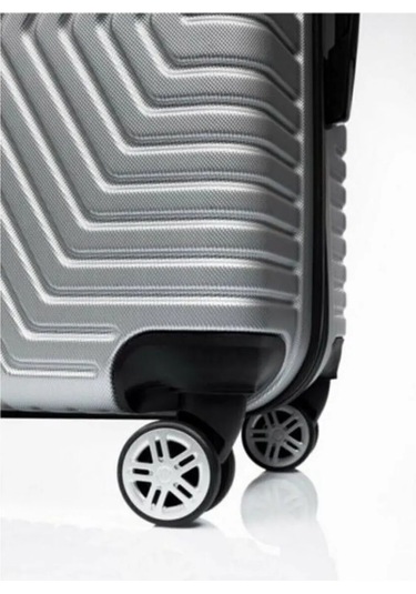 Travel Polo Xxlbattal Boy Dev Boy 90 Cm Valiz & Bavul Gümüş Gri