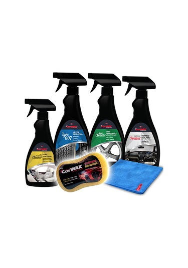 Carwax 4'lü Set (Detaylı-lastik-jant-torpido)