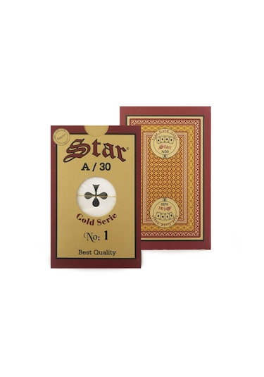 Star Gold Iskambil Briç Oyun Kağıdı 1 Deste A-K-Q-J