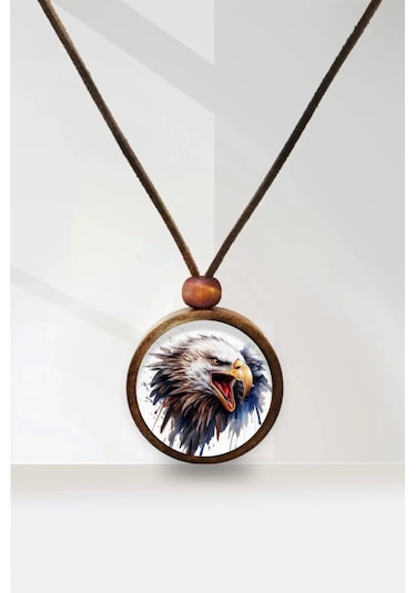 Kartal Ahşap Kolye Çok renkli