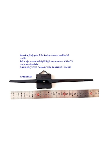 Duvar Saati Mekanizması Büyük Boy Akrep Yelkovan 17 Cm Yelkovan Diğer