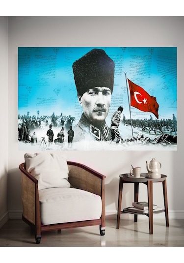 Atatürk Ve Çanakkale Savaşı Kanvas Tablo Ev Dekarasyon Hediyelik Duvar Süsü