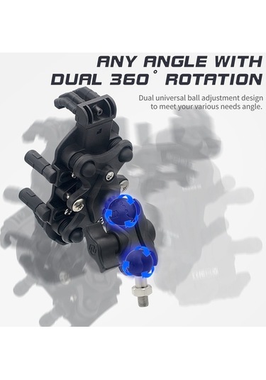 Artfulabode Motosiklet Telefon Tutucu Titreşim Sönümleyici 360 Dönme M10 Bilyalı Baş Tutucu