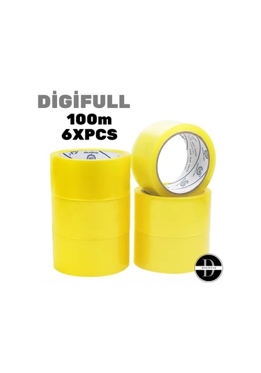 6 Adet Koli Bandı Akrilik Koli Bandı 42mmx100m Kopmayan Koli Bandı Güçlü Bant Koli Bandı Şeffaf