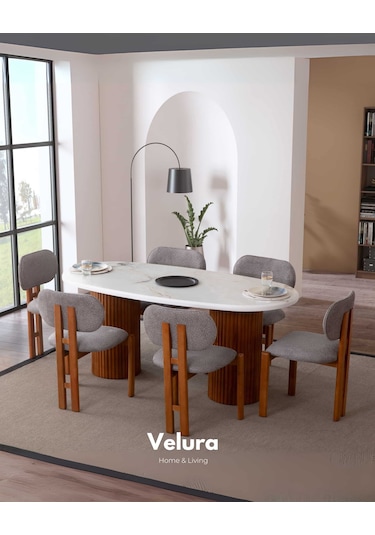 Artem Yemek Odası Takımı Yemek Masası + 4 Adet Sandalye Beyaz