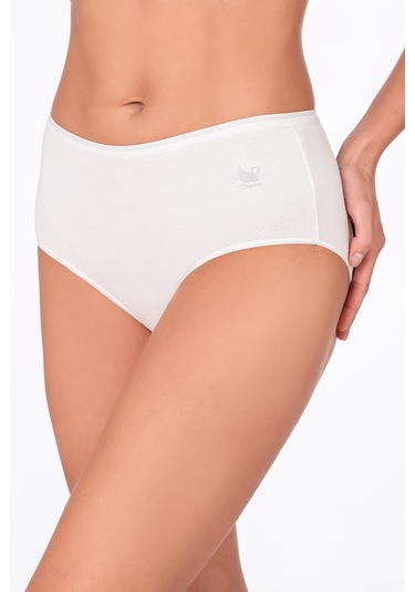 Kadın Pamuklu Yüksek Bel Bato Modal Külot Ekru K23922 Ekru