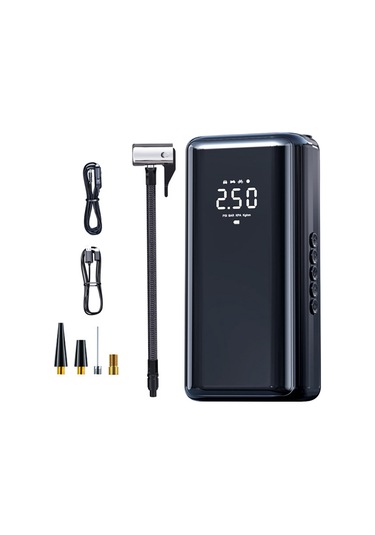 Youtek St-210c Çift Güçlü Akıllı Hava Pompa: Kablosuz 4500mah + 12v, 150psı, Led Işık, Baskül, Siyah - Otomobil Lastik Inflatoru