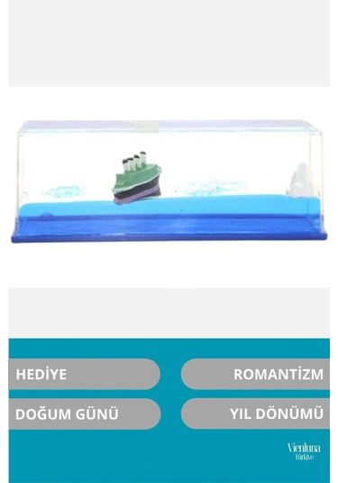 Özel Üretim Batmayan Yeşil Gemi Yıl Dönümü Aşk Sevgili Doğum Günü Hediye Akvaryum