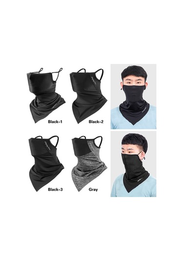 Yuntech01 Hızlı Kuruyan Ter Emici Nylon Yüz Maskesi - Spor, Koşu, Bisiklet İçin Konforlu Kulaklı Taban Siyah/gri Seçenekli Çok Renkli