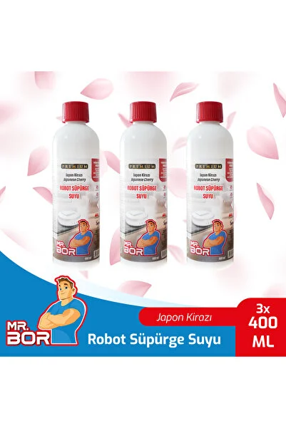 Mr.bor Akıllı Robot Süpürge Suyu Japon Kirazı 3 x 400 ML