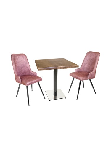 Beymobilya Karanfil Werzalit Kare - Çırağan 2Li Masa Takımı (80X80)