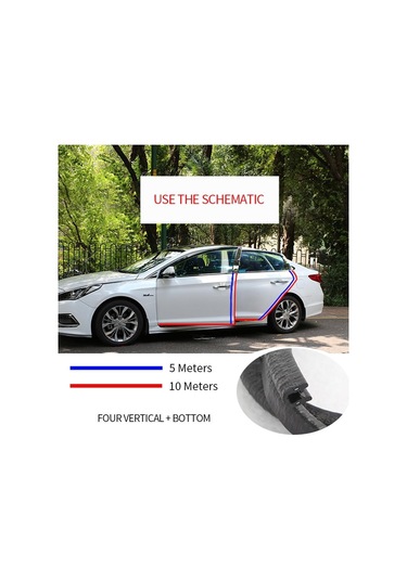 Kırmızı Evrensel Araba Kapı Kenar Çizik Koruyucu Şerit Sızdırmazlık Koruma Trim Otomobil Kapı Etiket Koruyucu