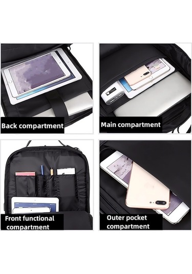 Createtech Kahverengi İş Dizüstü Çantası, 15.6" Kaliteli Naylon, Usb Şarjlı, Büyük Kapasite Kahverengi