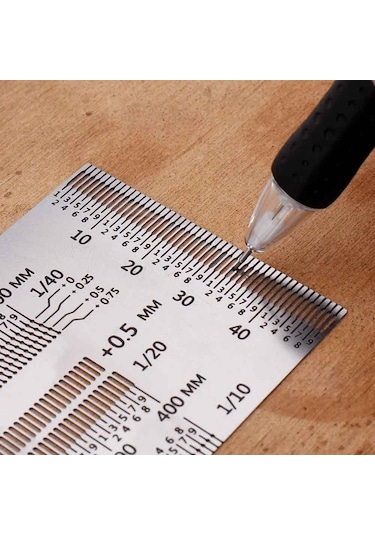 Rox Wood 0090 Hassas İşaretleme Şablon Paslanmaz T Cetvel 300 Mm