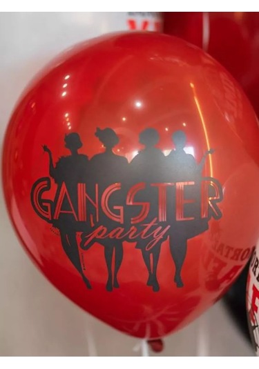 Riota Gangster Parti İçin Balon Seti 15 Adet 244024849 BEYAZ