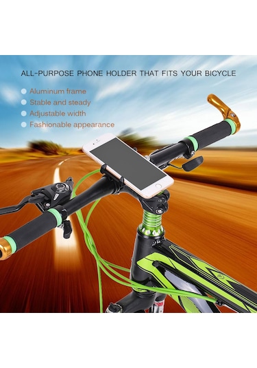 Skycity Al6063 Alüminyum Bisiklet Telefon Tutucu, 3.5-6.2 İnç Telefonlar İçin Uyumlu, Kolye Ve Gövde Kapağına Hızlı Kurulum, Siyah Siyah