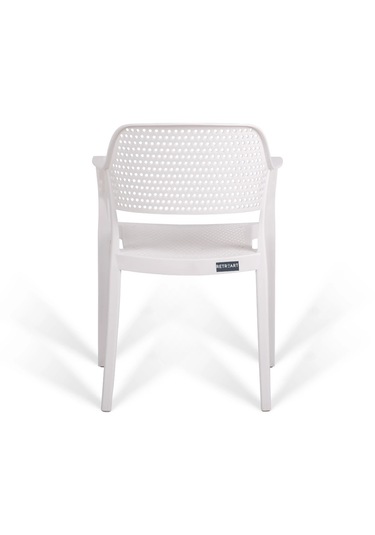 Hawaii Kollu Kafe Ve Balkon Sandalyesi 2'li Beyaz