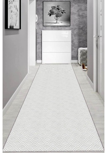 Ekru Kaymaz Modern Kesme Rulo Özel Ölçülü Yolluk Ar1217