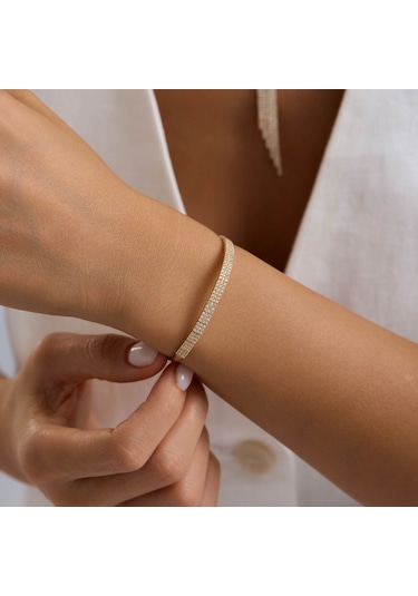 Su Yolu Set Sarı Altın Üç Sıra T14335