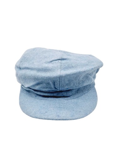 Uniquetrenders Kadın Arkadan Lastikli Kışlık Baretta Şapka Bebe Mavi