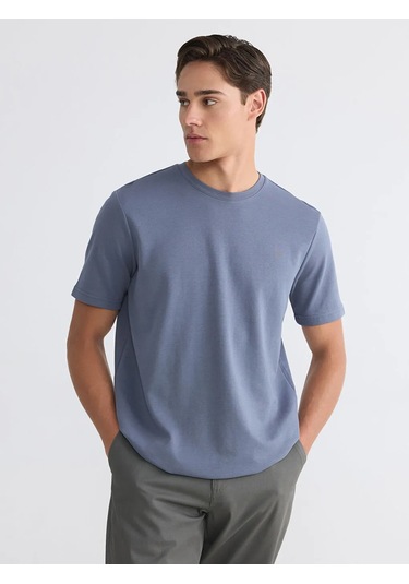 Lc Waikiki İndigo Loose Fit Basic Dry Touch Tişört Indigo