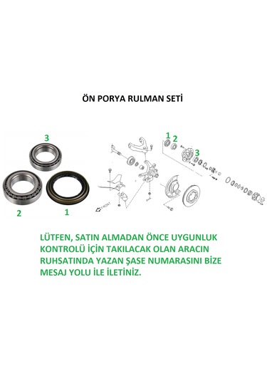 Ford Maverick Ön Tekerlek Rulman Kiti 1993 İle 1998 Arası