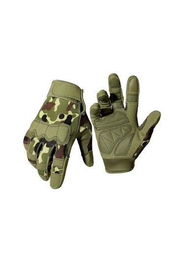 Tangshopping Taktik Eldiven Askeri Ordu Balıkçılık Çalışması Dokunmatik Ekran Kaymaz Mat Avcılık Kamuflajxl