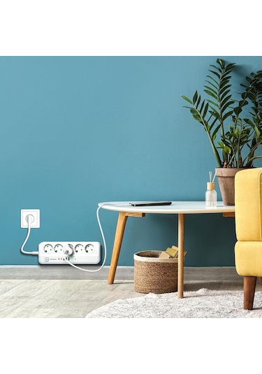 Polosmart Mp21 Akım Korumalı Uzatma Kablosu Priz 2 Metre Beyaz 2 M